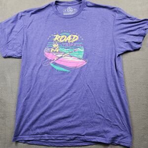 Great Wolf Lodge Shirt Road Trippin Dog Canoe Graphic Purple Adult XL